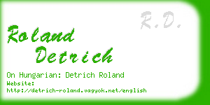 roland detrich business card